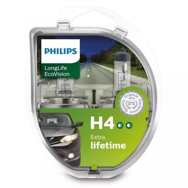 Лампа галогенная Н 4 12v  60/55w LONG LIFE ECO VISION 2шт PHILIPS